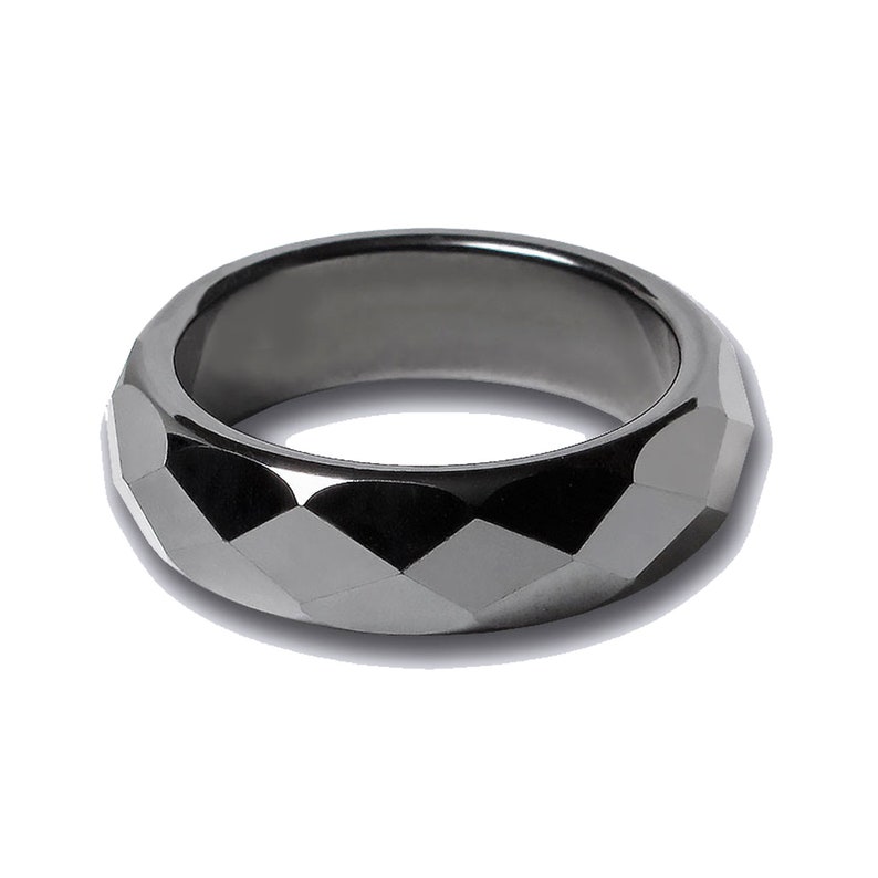 Bague Hématite à facettes